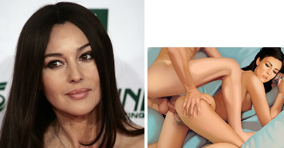 Monica Bellucci fake nude in comix